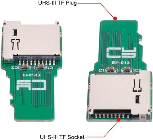 Cablecc TF مايكرو SD ذكر موسع إلى بطاقة SD أنثى تمديد محول PCBA SD/SDHC/SDXC UHS-III UHS-3 UHS-2 in Kuwait