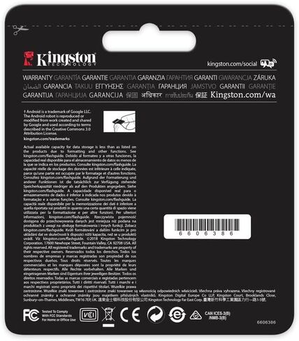 كينجستون كانفاس جو! بطاقة ذاكرة فلاش مايكرو اس دي فئة 10 UHS-I 90MB/s R مع محول (SDCG2/32GB) in Kuwait