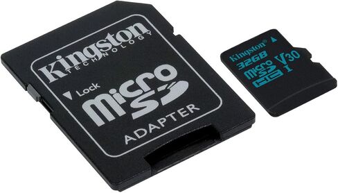 كينجستون كانفاس جو! بطاقة ذاكرة فلاش مايكرو اس دي فئة 10 UHS-I 90MB/s R مع محول (SDCG2/32GB) in Kuwait