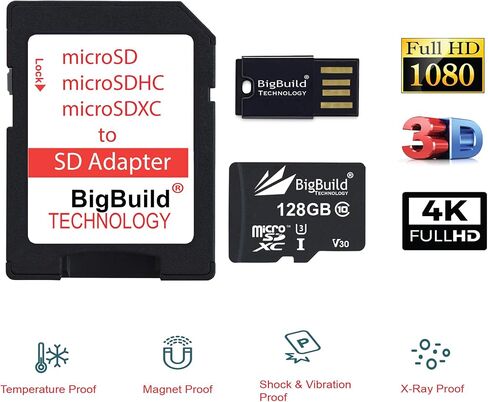 بطاقة ذاكرة microSDHC بسعة 32 جيجابايت فائقة السرعة 80 ميجابايت/ثانية بتقنية BigBuild لهواتف Samsung Galaxy A11 وA12 وA13 وA20s وA23 وA33 Mobile in Kuwait