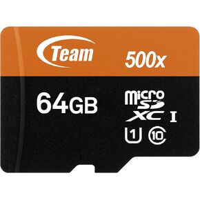Team 64GB microSDXC UHS-I/U1 Class 10 Memory Card with Adapter, Speed Up to 80MB/s (TUSDX64GUHS03) in Kuwait