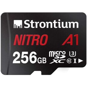 Strontium Nitro 32GB Micro SDHC Memory Card 100MB/s A1 UHS-I U1 Class 10 w/ Adapter High Speed For Smartphones Tablets Drones Action Cams (SRN32GTFU1A1A) in Saudi Arabia
