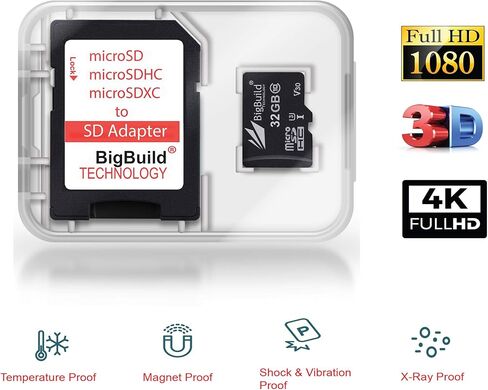 BigBuild Technology 32GB Ultra Fast 100MB/s U3 microSDHC Memory Card for Lenovo Tab M7, Lenovo Tab M8 Tablet in Saudi Arabia
