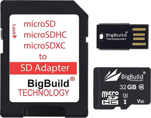 BigBuild Technology 32GB Ultra Fast 100MB/s U3 microSDHC Memory Card for Lenovo Tab M7, Lenovo Tab M8 Tablet in Saudi Arabia