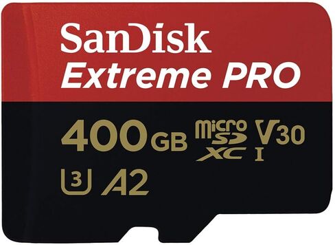 حزمة بطاقات ذاكرة SanDisk Micro SDXC Extreme Pro 400 جيجابايت تعمل مع GoPro Hero 7 أسود وفضي وHero7 White UHS-I A2 (SDSQXCZ-400G-GN6MA) Plus (1) كل شيء ولكن Stromboli (TM) 3.0 Micro/SD قارئ بطاقات in Saudi Arabia