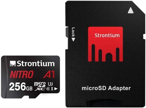 Strontium Nitro 32GB Micro SDHC Memory Card 100MB/s A1 UHS-I U1 Class 10 w/ Adapter High Speed For Smartphones Tablets Drones Action Cams (SRN32GTFU1A1A) in Saudi Arabia