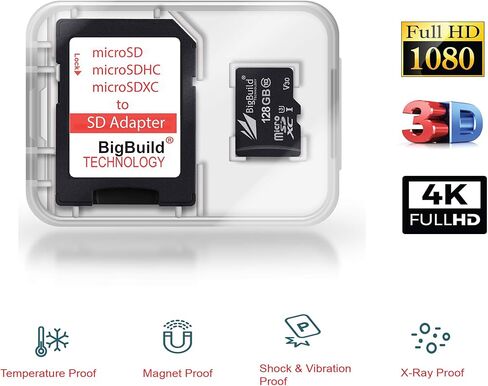 بطاقة ذاكرة microSDHC بسعة 16 جيجابايت فائقة السرعة وسرعة 80 ميجابايت/ثانية بتقنية BigBuild لـ DJI Air 2S، وCombo، وMavic 3، وMavic Air 2، وMini 2 Drone in Kuwait