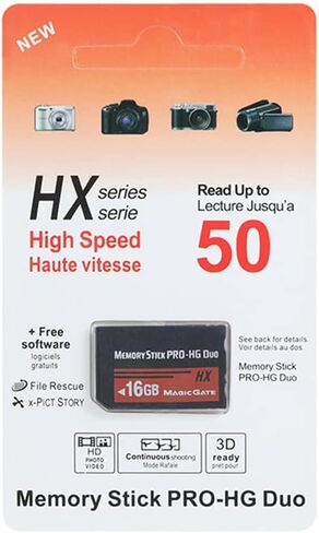 بطاقة ذاكرة نيو ميموري ستيك برو-اتش جي ديو 64 جيجا (اتش اكس) PSP1000 2000 3000 / بطاقة ذاكرة للكاميرا (MS-HX64A) in Kuwait