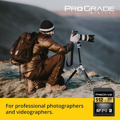 SD UHS-II 128GB Card V60 –Up to 130MB/s Write Speed and 250 MB/s Read Speed | for Professional Vloggers, Filmmakers, Photographers & Content Curators – by Prograde Digital in Saudi Arabia
