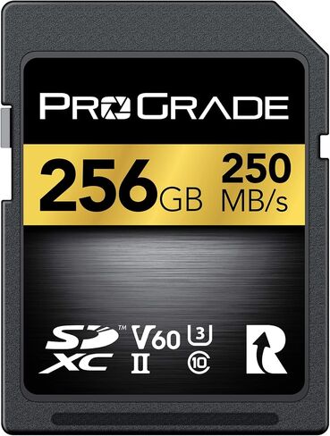 بطاقة الذاكرة الذهبية ProGrade SDXC UHS-II V60 الذهبية (128 جيجابايت) in Kuwait