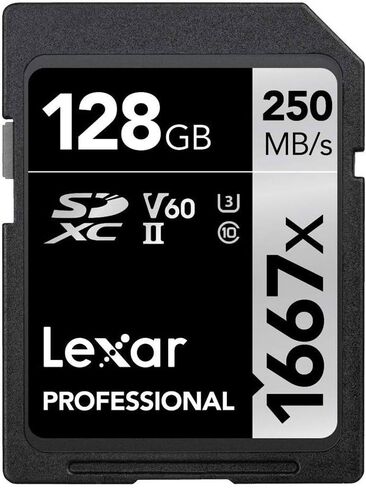 بطاقة ذاكرة Lexar LSD128CBNA1667 Professional SDHC/SDXC 1667x UHS-II سعة 128 جيجابايت (3 عبوات) in Kuwait