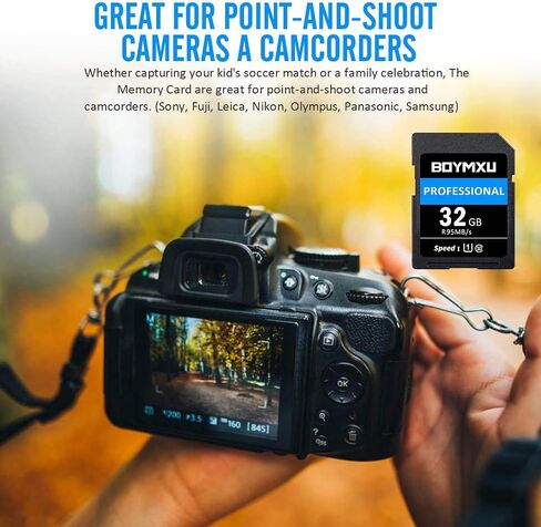 32GB Memory Card U3, BOYMXU Professional 1000 x Class 10 Card U3 Memory Card Compatible Computer Cameras and Camcorders, Camera Memory Card Up to 95MB/s, Green/Black in Kuwait