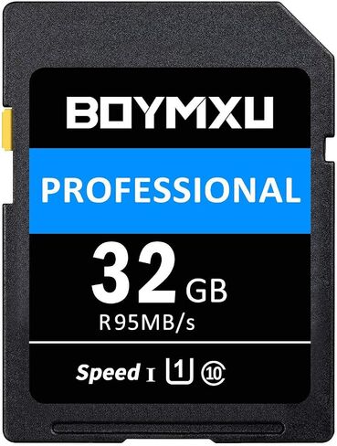 32GB Memory Card U3, BOYMXU Professional 1000 x Class 10 Card U3 Memory Card Compatible Computer Cameras and Camcorders, Camera Memory Card Up to 95MB/s, Green/Black in Kuwait