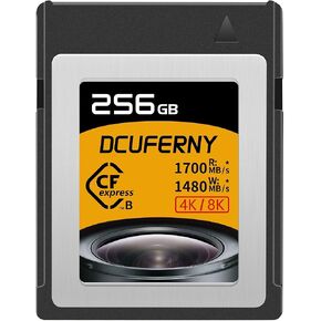 بطاقة ذاكرة 512G CFexpress Type B، قراءة تصل إلى 1700 ميجابايت/ثانية، 1480 ميجابايت/ثانية، كتابة تسجيل فيديو خام 4K/8K للنقل السريع وتخزين كبير لنيكون Z6/Z7/Z9/D6، Canon EOS1DX/EOS-R5، باناسونيك S1/S1R، DJI رونين 4D in Kuwait