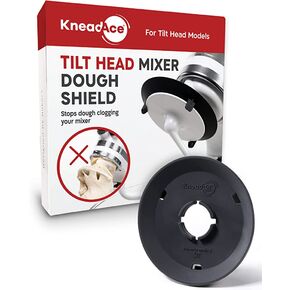 Dough Hook Shield For Kitchen Aid - Prevents Your Dough from Climbing Up and Clogging Up Your Mixer – Mess Free Mixer Accessory Compatible With KitchenAid C Shape Dough Hooks (Dark Grey)