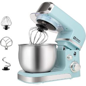 Kitchen in the box Stand Mixer,3.2Qt Small Electric Food Mixer,6 Speeds Portable Lightweight Kitchen Mixer for Daily Use with Egg Whisk,Dough Hook,Flat Beater (Black) in Saudi Arabia