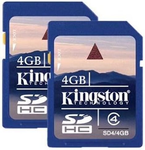 كينجستون 4 جيجا كلاس 4 SDHC ذاكرة فلاش 2 حزمة SD4/4GB- in Saudi Arabia