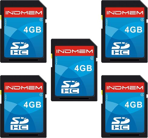 بطاقة INDMEM SD سعة 4 جيجابايت SDHC فئة 4 بطاقة ذاكرة فلاش 4 جيجابايت بطاقات كاميرا رقمية 2 حزم in Kuwait
