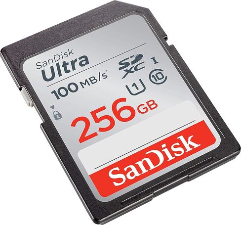 SanDisk 256GB SD Ultra Memory Card for Canon Camera Works with Powershot SX60 HS, SX430 is, SX540 HS (SDSDUNR-256G-GN6IN) Bundle with (1) Everything But Stromboli SDXC & Micro Card Reader in Saudi Arabia