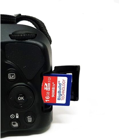 16GB Ultra Fast 90MB/s Memory Card, Compatible with Canon EOS 2000D, 4000D Camera, Class 10 SDHC in Saudi Arabia