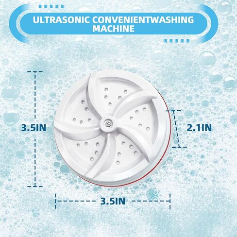 غسالة صغيرة، غسالة صغيرة محمولة، 2.36 بوصة × 3 بوصة × 5.11 بوصة، للمنزل، العمل، السفر، غرفة الكلية، الشقة in Kuwait