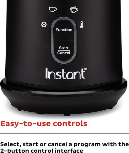 رغوة الحليب الفورية، جهاز بخار الحليب الكهربائي 4 في 1، صانع رغوة ساخنة وباردة أوتوماتيكية 10 أونصة/295 مل وسخان الحليب لللاتيه والكابتشينو والماكياتو، من صانعي الوعاء الفوري 500 وات، أبيض in Kuwait