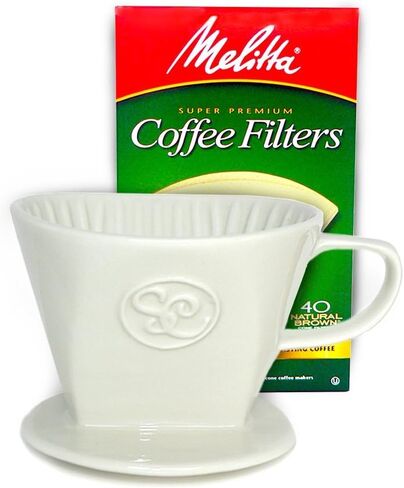 Coffee Pour Over Single Cup Ceramic Brewer Coffee Maker (Black) in Saudi Arabia