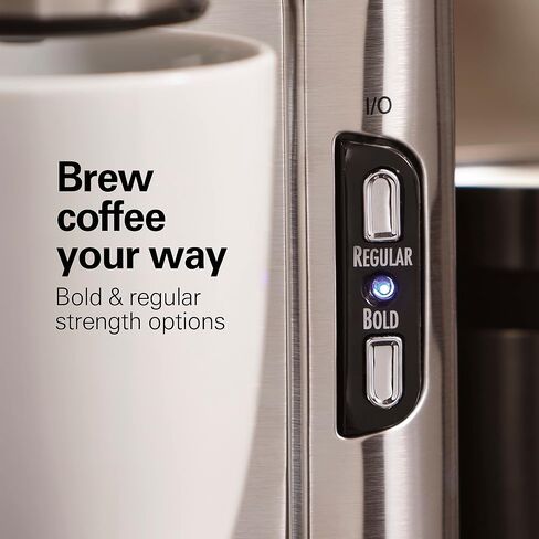 Hamilton Beach The Scoop Single Serve Coffee Maker & Fast Grounds Brewer, Brews in Minutes, 8-14oz. Cups, Stainless Steel in Kuwait