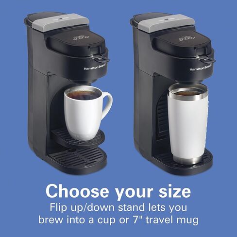 Hamilton Beach The Scoop Single Serve Coffee Maker & Fast Grounds Brewer, Brews in Minutes, 8-14oz. Cups, Stainless Steel in Kuwait