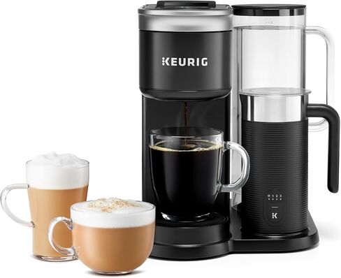 Keurig K-Café SMART Single Serve Coffee Maker with WiFi Compatibility, Latte and Cappuccino Machine with Built-In Frother, 6 Brew Sizes, Compatible with Alexa, Black, (5000365485) in Saudi Arabia