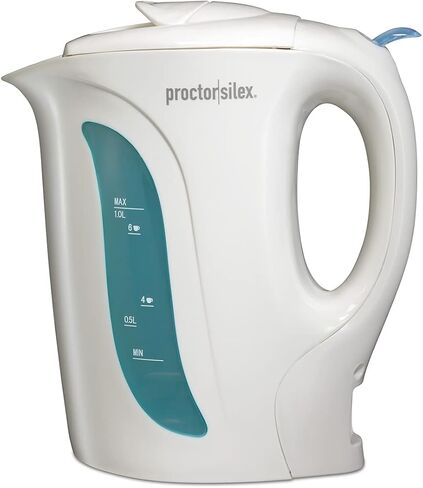 Proctor Silex K2071PS Electric Tea Kettle, Water Boiler & Heater Auto-Shutoff & Boil-Dry Protection, 1000 Watts, 1 Liter, Black in Saudi Arabia