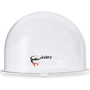 غطاء ماكينة الحلوى القطنية التجارية من كاندي - غطاء رأس بقبة بلاستيكية شفافة مع مقابض مطاطية - درع أدوات صنع غزل البنات - 20.5× القطر العالمي in Kuwait