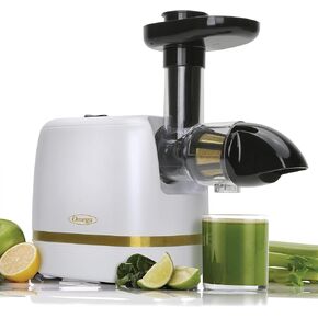 Omega H3000D Cold Press Juicer Machine, Vegetable and Fruit Juice Extractor, Triple-Stage Slow Masticating Juicer, 150 W, Black | Triple-stage extraction, 150W motor, for fruits and vegetables in Kuwait