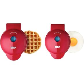 DASH Mini Maker Waffle Maker + Griddle, 2-Pack Griddle + Waffle Iron - Aqua in Saudi Arabia