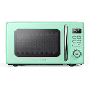 Galanz GLCMKA07GNR-07 Retro Microwave Oven, LED Lighting, Pull Handle Design, Child Lock, Surf Green, 0.7 cu ft in Saudi Arabia