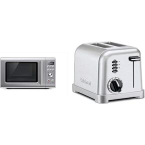 Breville BMO650SIL the Compact Wave Soft Close Countertop Microwave Oven, Silver & Cuisinart CPT-160 Metal Classic 2-Slice Toaster, Brushed Stainless in Kuwait