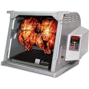 Ronco 5000 Platinum Digital Countertop Rotisserie Oven, 12-lb Capacity | Rotisserie chicken cooks perfectly, 3 functions - rotisserie, sear, no-heat rotation; basket included; auto shutoff in Saudi Arabia