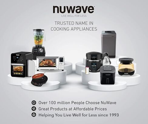 Nuwave Pro Chef Induction Cooktop, NSF-Certified, Commercial-Grade, Portable, Powerful 1800W, Large 8" Heating Coil, 94 Temp Settings 100°F - 575°F in 5°F, Shatter-Proof Ceramic Glass Surface in Saudi Arabia