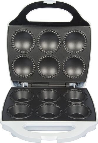 Mini Pie and Quiche Maker for Mother's Day Baking - Nonstick Baker Cooks 6 Small Quiches or Pies in Minutes- Dough Cutting Circle Easy Dough Measurement- Better than Pie Tins, Pans, Desserts Cooking in Saudi Arabia