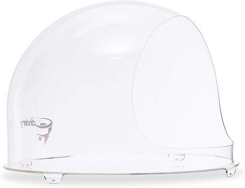 غطاء ماكينة الحلوى القطنية التجارية من كاندي - غطاء رأس بقبة بلاستيكية شفافة مع مقابض مطاطية - درع أدوات صنع غزل البنات - 20.5× القطر العالمي in Kuwait