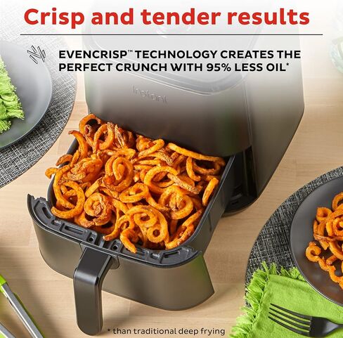 Instant Pot Vortex 4-in-1, 2-quart Mini Air Fryer Oven Combo with Customizable Smart Cooking Programs, Nonstick and Dishwasher-Safe Basket, Includes Free App with over 1900 Recipes, Aqua in Kuwait