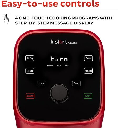 مجموعة فرن مقلاة هوائية صغيرة سعة 4 في 1، سعة 2 لتر، مع برامج طهي ذكية قابلة للتخصيص، وسلة غير لاصقة وآمنة للاستخدام في غسالة الأطباق، تتضمن تطبيقًا مجانيًا مع أكثر من 1900 وصفة، أكوا in Kuwait