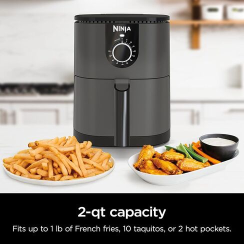 Ninja AF161 Max XL Air Fryer that Cooks, Crisps, Roasts, Bakes, Reheats and Dehydrates, with 5.5 Quart Capacity, and a High Gloss Finish, Grey in Kuwait