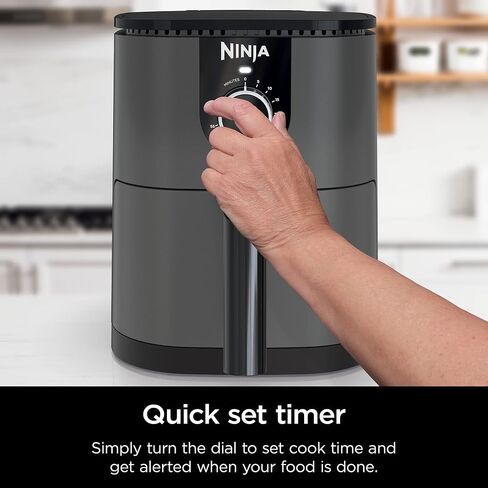 Ninja AF161 Max XL Air Fryer that Cooks, Crisps, Roasts, Bakes, Reheats and Dehydrates, with 5.5 Quart Capacity, and a High Gloss Finish, Grey in Kuwait