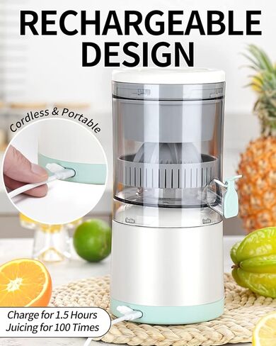 Citrus Juicer Machines Rechargeable - Portable Juicer with USB and Cleaning Brush for Orange, Lemon, Grapefruit（Update） in Saudi Arabia
