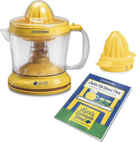 Proctor Silex Alex's Lemonade Stand Electric Citrus Juicer Machine and Squeezer, for Lemons, Limes and Oranges, 34 oz, Yellow (66331) in Saudi Arabia
