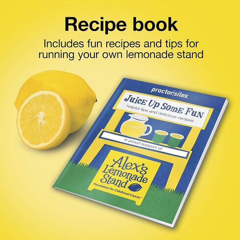 Proctor Silex Alex's Lemonade Stand Electric Citrus Juicer Machine and Squeezer, for Lemons, Limes and Oranges, 34 oz, Yellow (66331) in Saudi Arabia