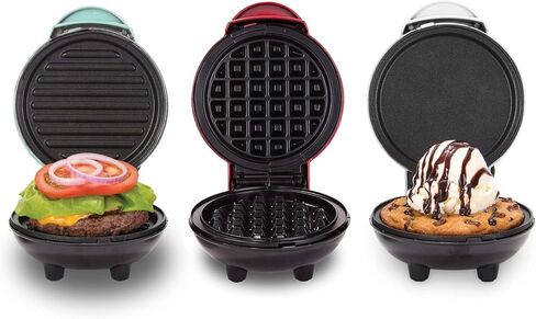 DASH Mini Maker Waffle Maker + Griddle, 2-Pack Griddle + Waffle Iron - Aqua in Saudi Arabia