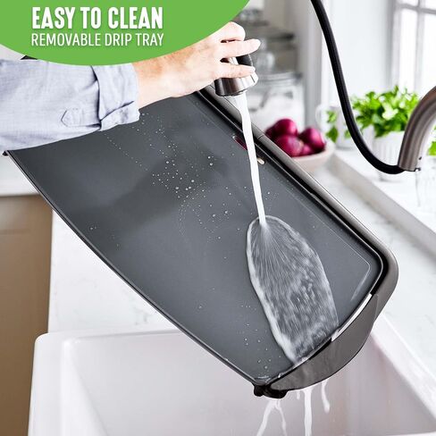 GreenLife 20" Electric Griddle, Extra Large Surface for Pancakes Eggs Fajitas, Healthy Ceramic Nonstick Coating, Stay Cool Handles, Removable Drip Tray, Temperature Control, PFAS-Free, Black in Saudi Arabia