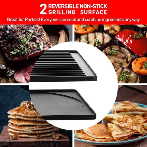 Raclette Grill, Techwood Electric Table Indoor Grill Korean BBQ Grill, Removable 2-in-1 Non-Stick Grill Plate, 1500W Fast Heating with 8 Cheese Melt Pans, Ideal for Parties and Family Fun (Blue) in Saudi Arabia